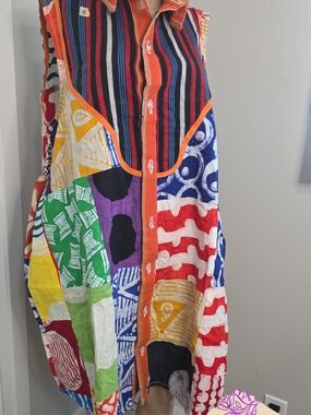 Multicolor Patchwork Cotton Skirt